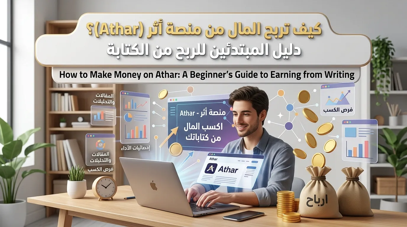 كيف تربح المال من منصة أثر (Athar)؟ دليل المبتدئين للربح من الكتابة