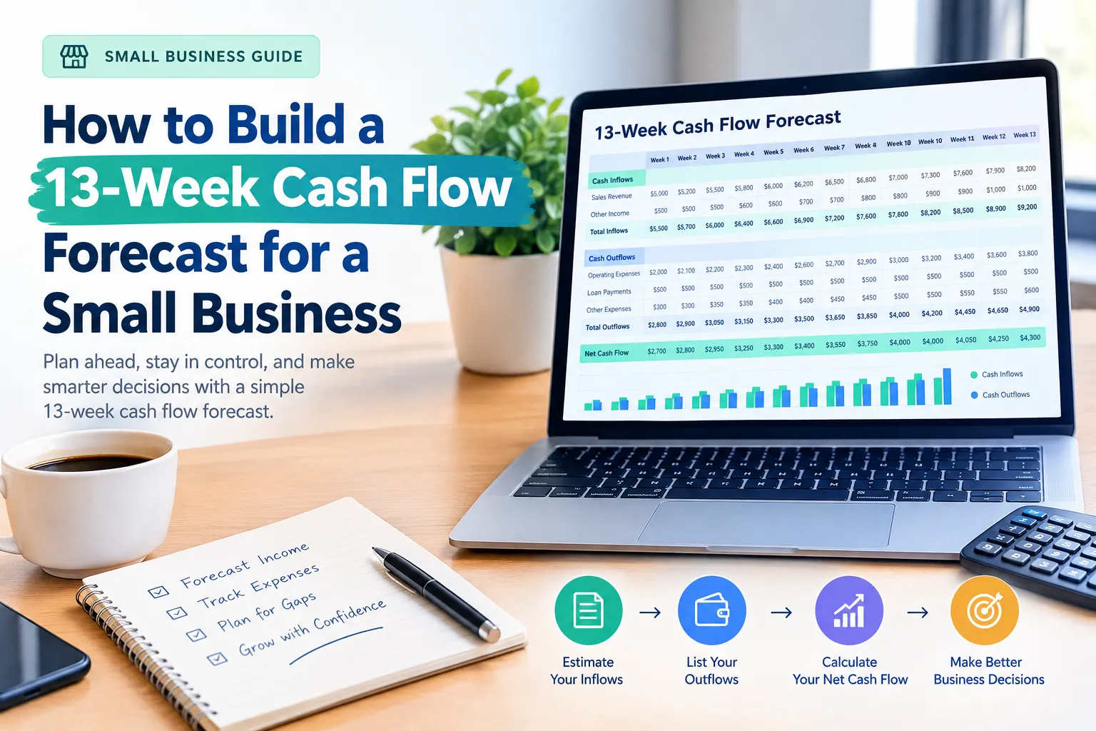 How to Build a 13-Week Cash Flow Forecast for a Small Business