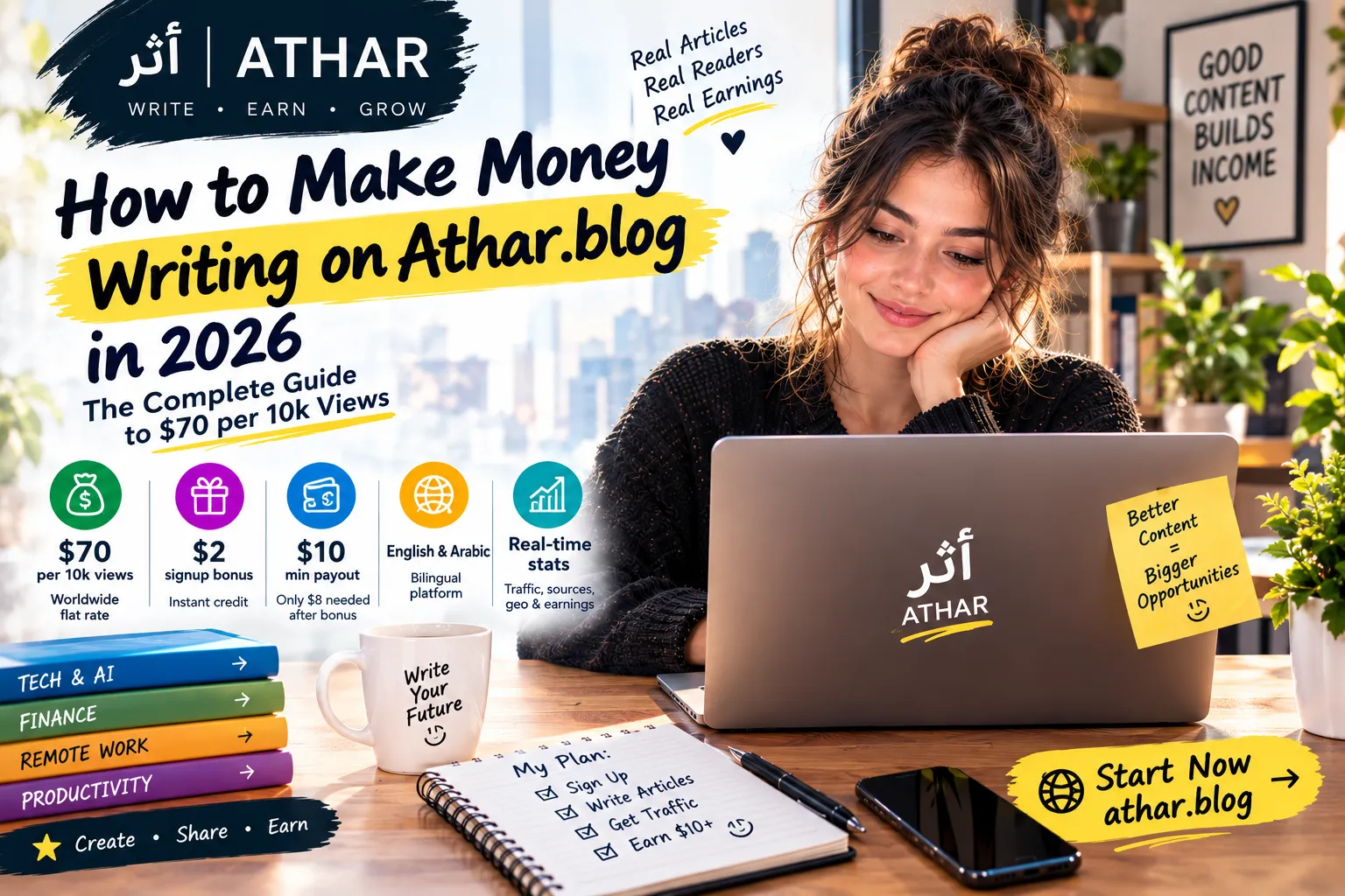 How to Make Money Writing on Athar.blog (2026 Guide)