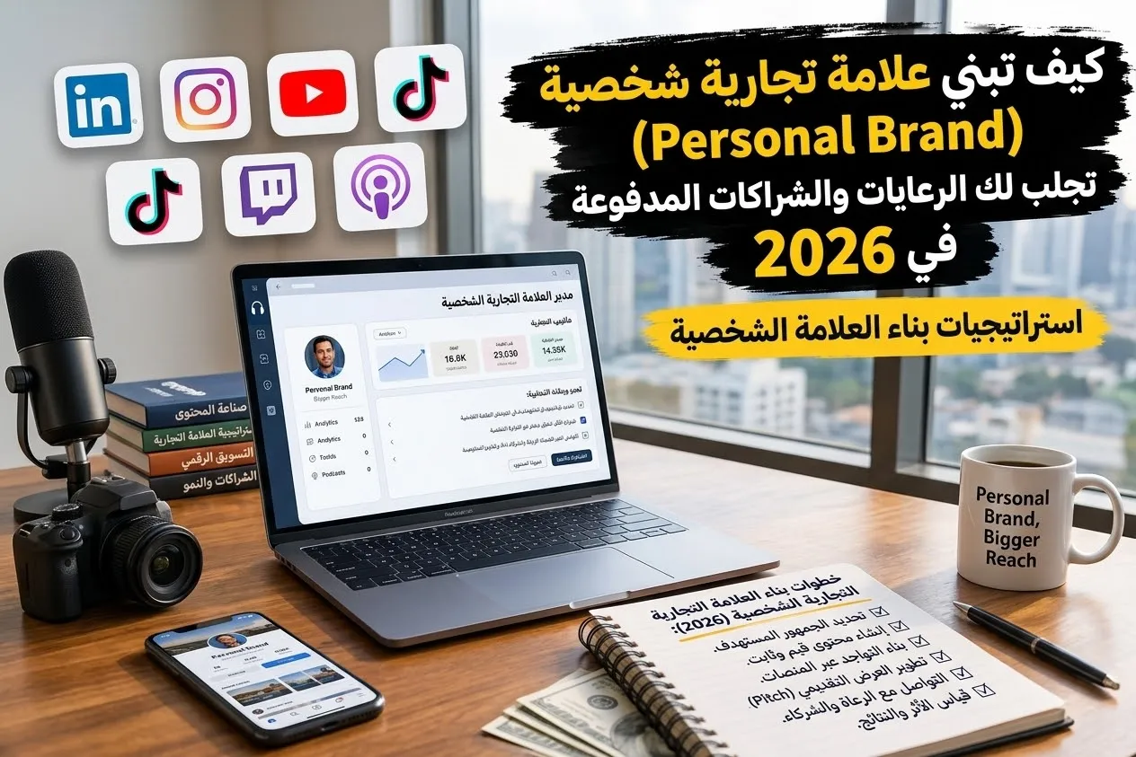 كيف تبني علامة تجارية شخصية (Personal Brand) تجلب لك الرعايات والشراكات المدفوعة في 2026