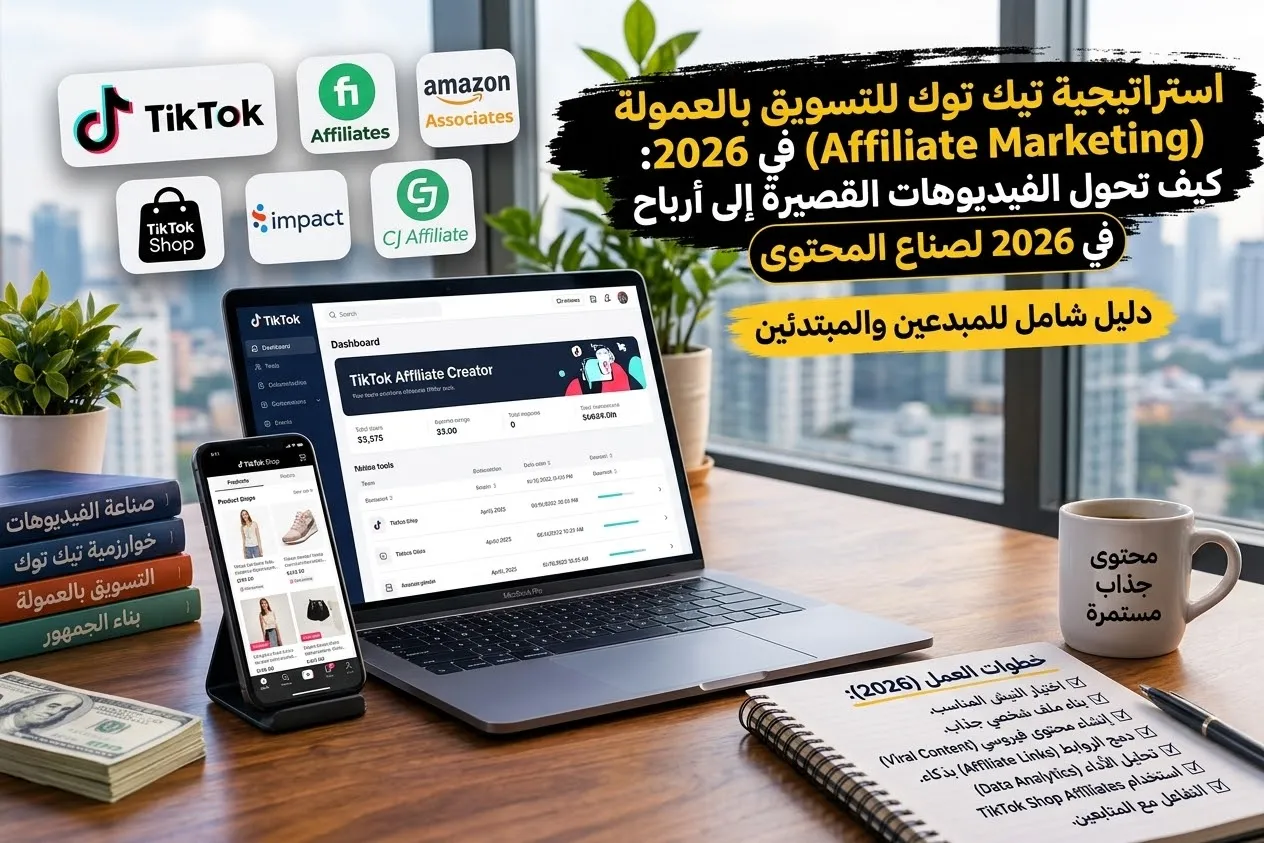استراتيجية تيك توك للتسويق بالعمولة في 2026: كيف تحول الفيديوهات القصيرة إلى أرباح