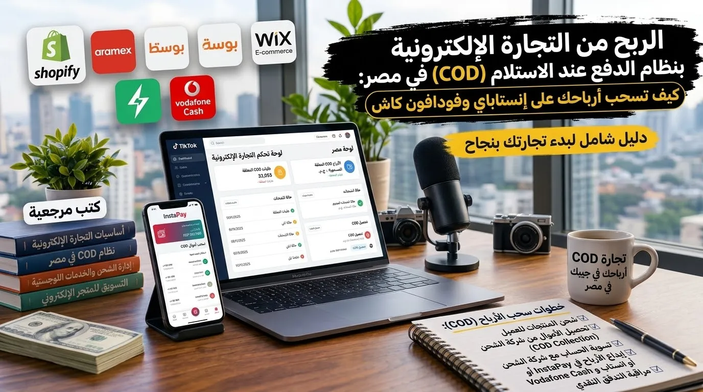 الربح من التجارة الإلكترونية بنظام الدفع عند الاستلام (COD) في مصر: كيف تسحب أرباحك على إنستاباي وفودافون كاش