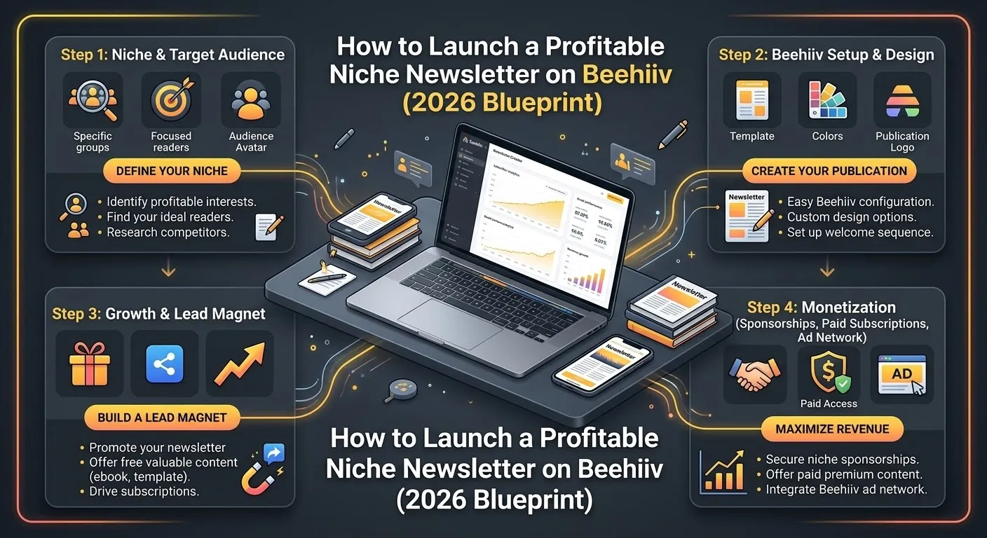How to Launch a Profitable Niche Newsletter on Beehiiv (2026 Blueprint)