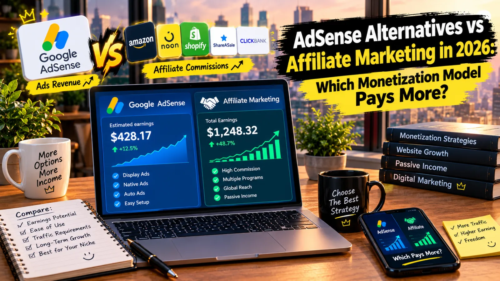AdSense Alternatives vs Affiliate Marketing in 2026: Which Monetization Model Pays More?