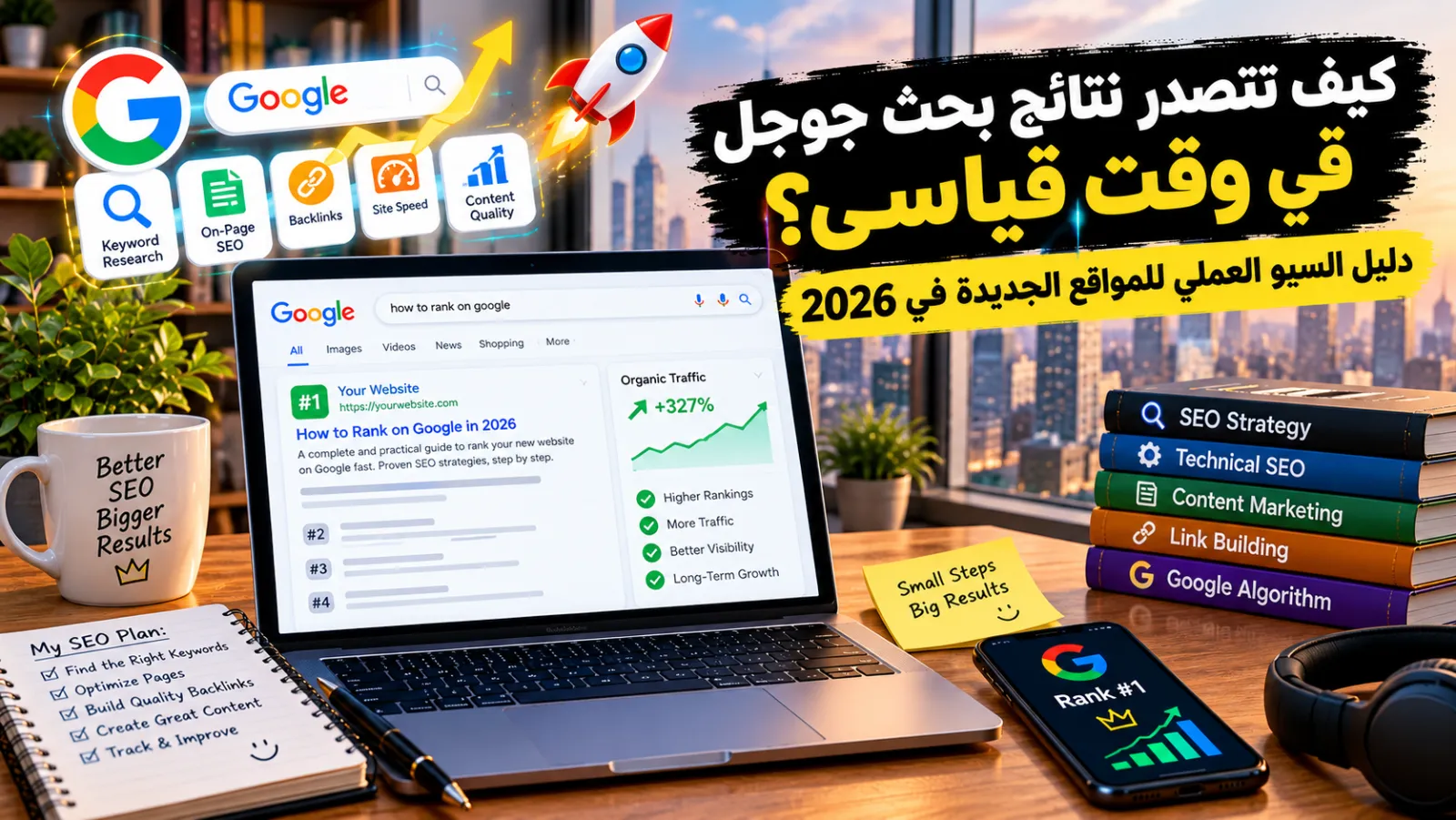 كيف تتصدر نتائج بحث جوجل في وقت قياسي؟ دليل السيو العملي للمواقع الجديدة في 2026