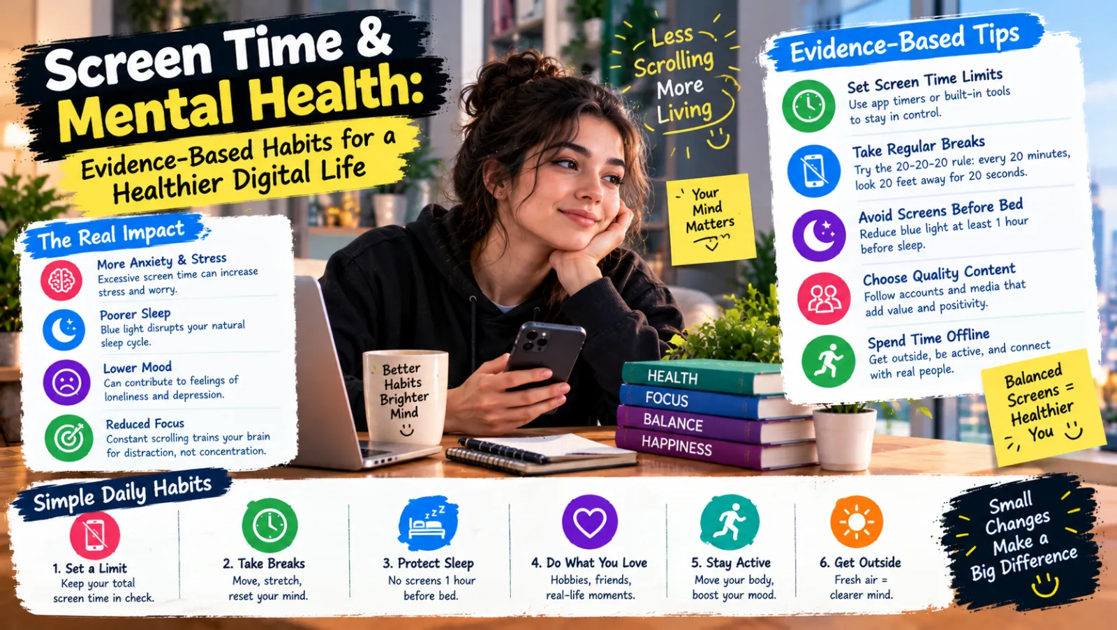 Screen Time and Mental Health: Evidence-Based Habits for a Healthier Digital Life