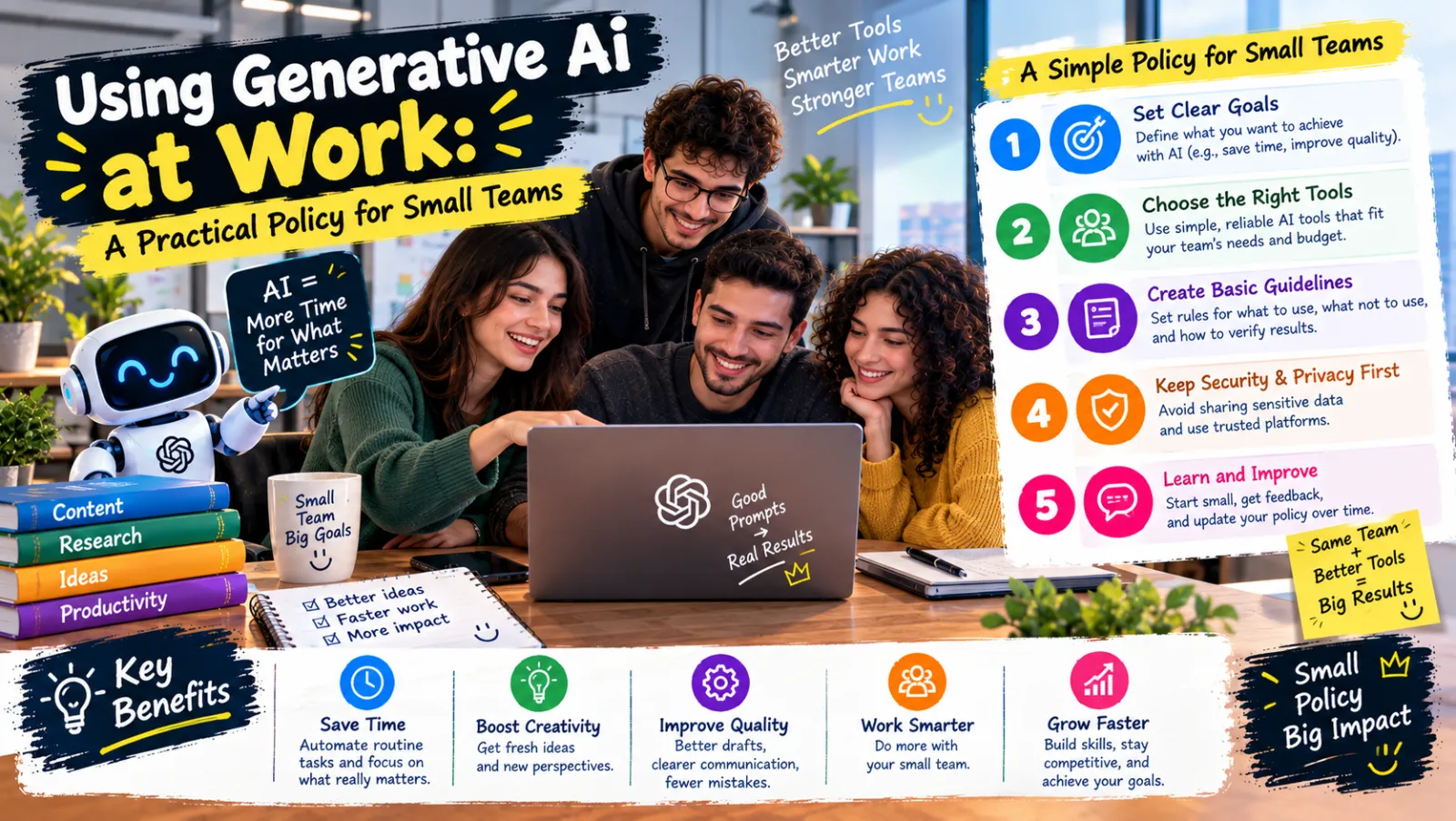 Using Generative AI at Work: A Practical Policy for Small Teams