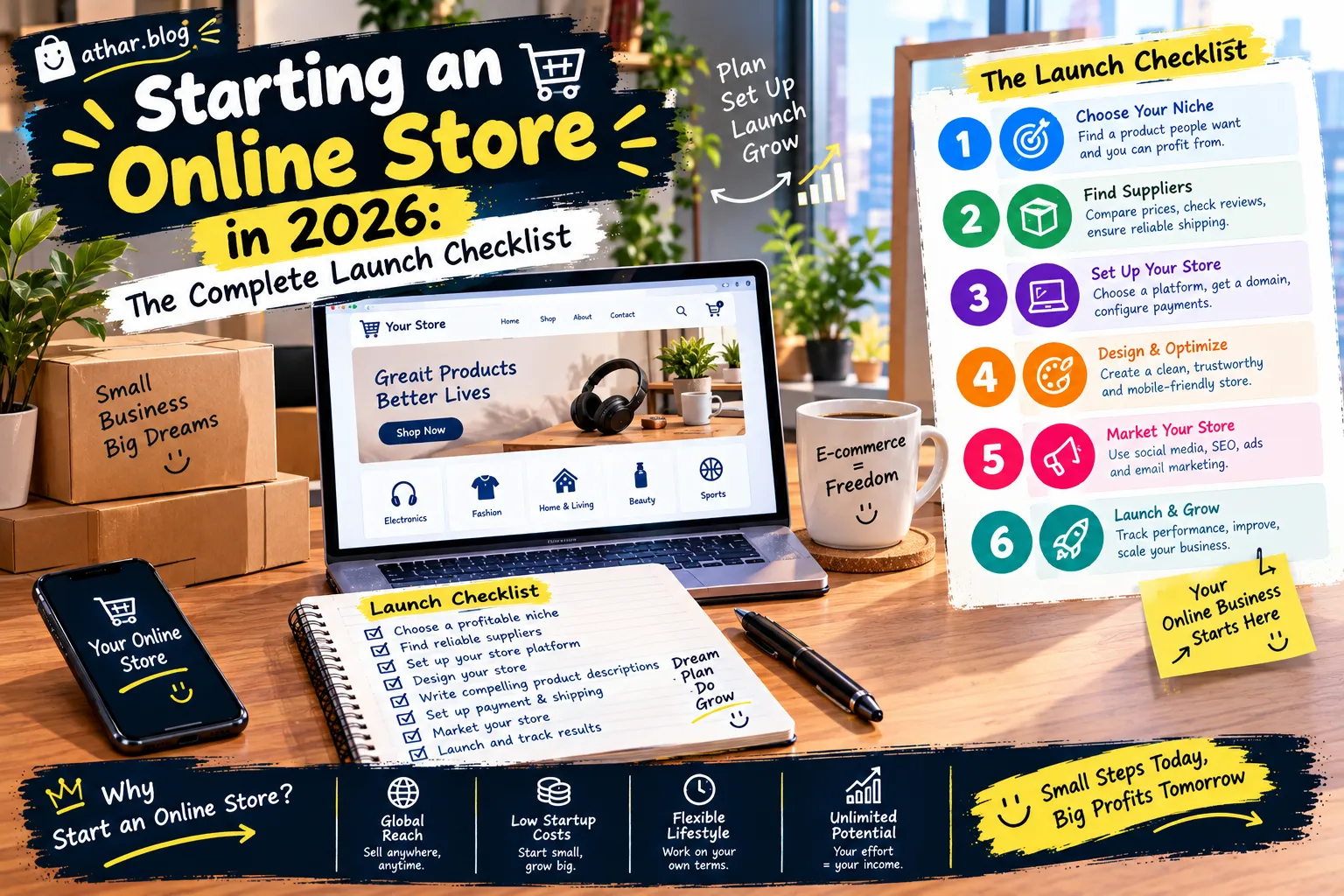 Starting an Online Store in 2026: The Complete Launch Checklist