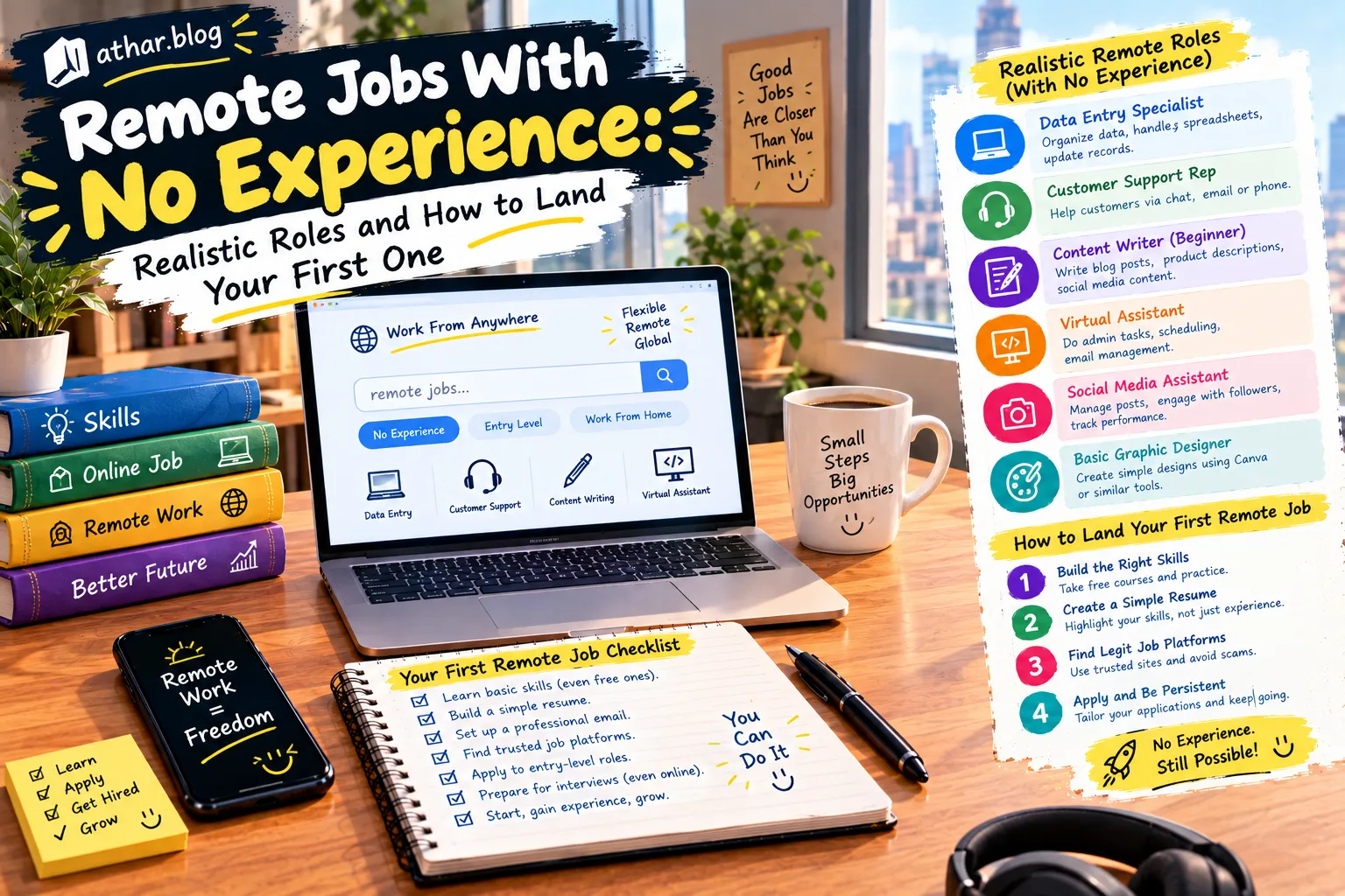 Remote Jobs With No Experience: Realistic Roles and How to Land Your First One