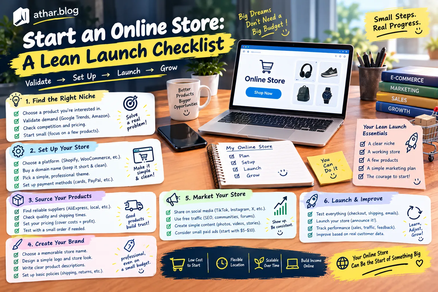 Start an online store: a lean launch checklist