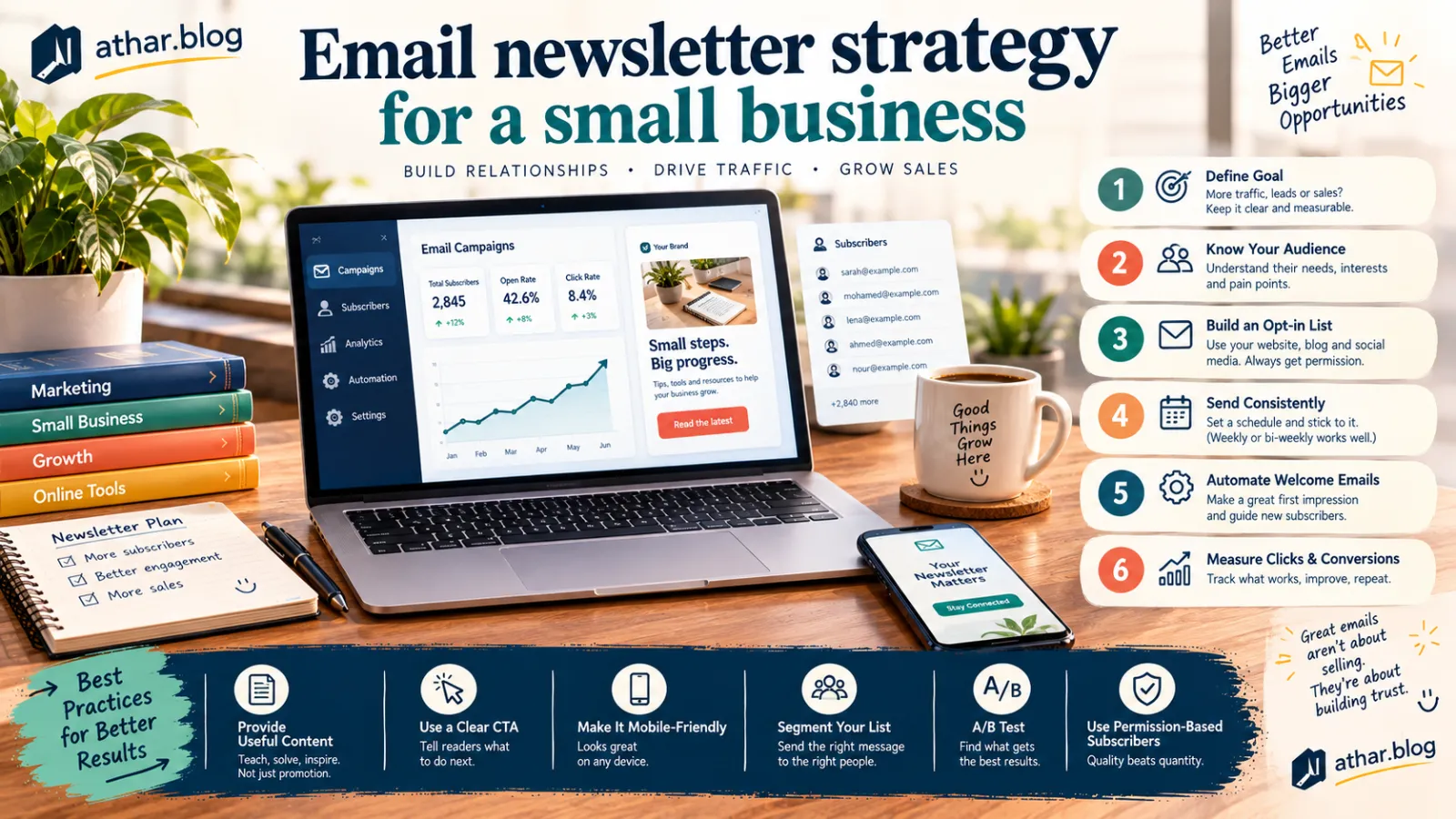 Email newsletter strategy for a small business