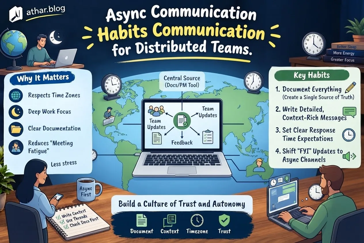 Async communication habits for distributed teams