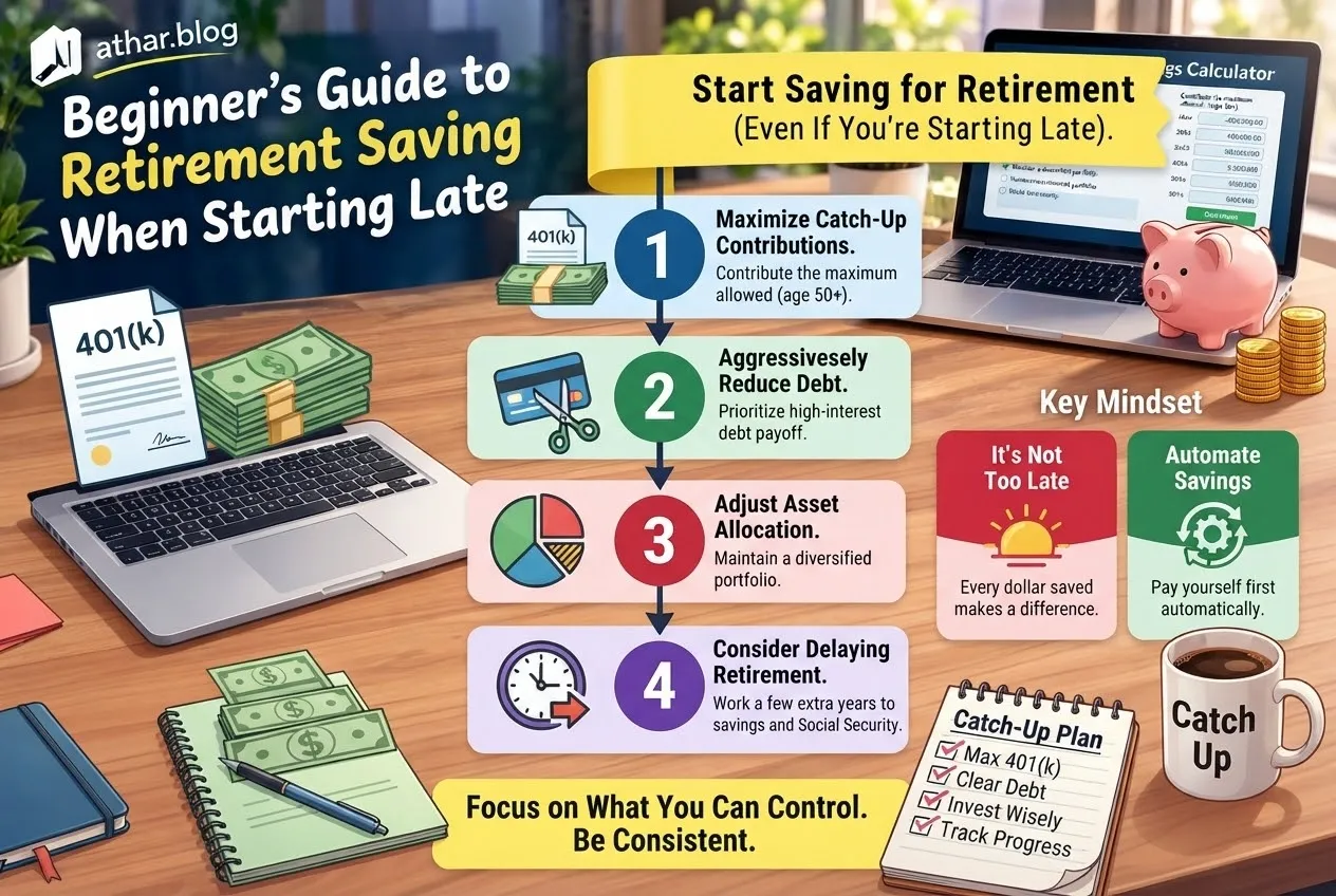A beginner guide to retirement saving when starting late
