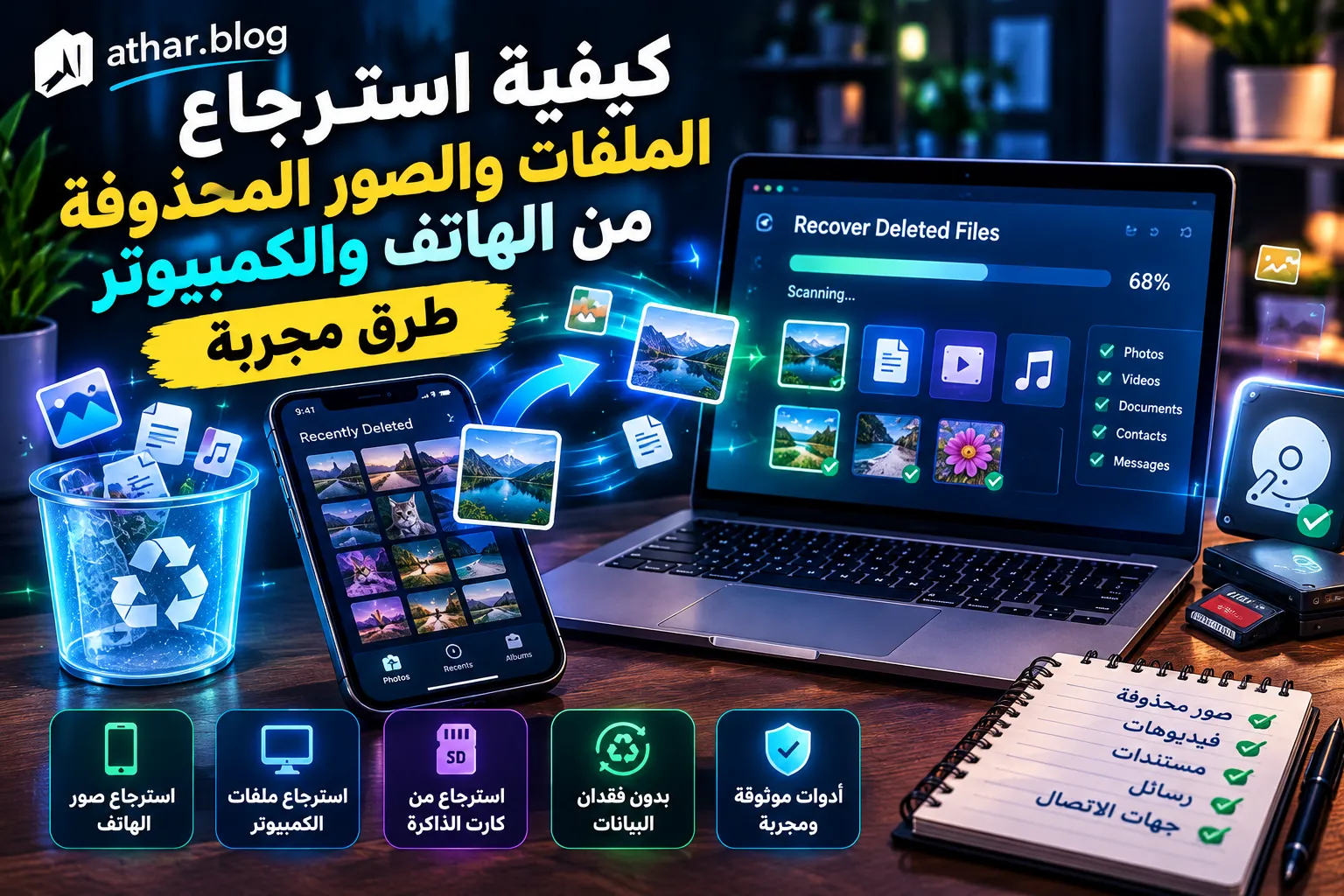 كيفية استرجاع الملفات والصور المحذوفة من الهاتف والكمبيوتر: طرق مجربة