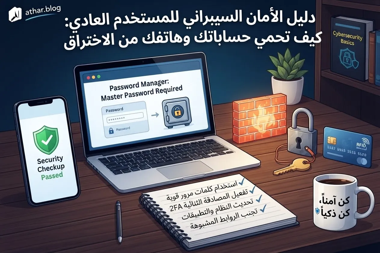دليل الأمان السيبراني للمستخدم العادي: كيف تحمي حساباتك وهاتفك من الاختراق