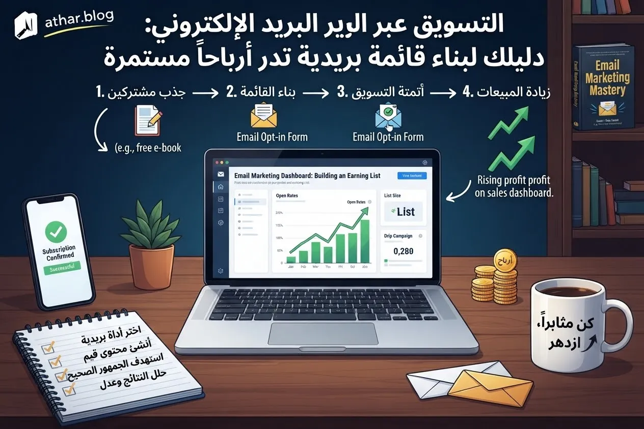 التسويق عبر البريد الإلكتروني: دليلك لبناء قائمة بريدية تدر أرباحاً مستمرة