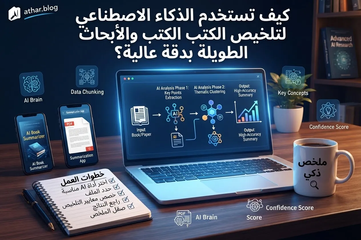 كيف تستخدم الذكاء الاصطناعي لتلخيص الكتب والأبحاث الطويلة بدقة عالية؟